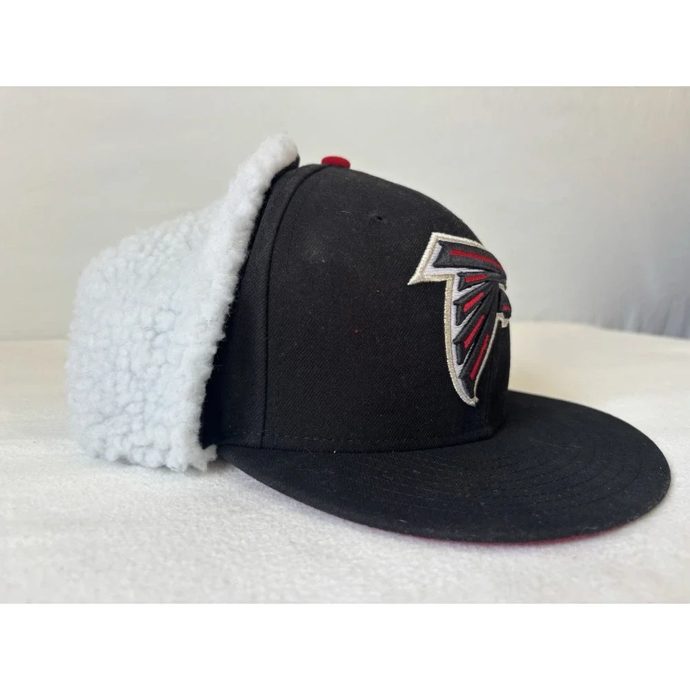 NFL Men's Atlanta Falcons Red/Black New Era Dog Ear Flat Bill Hat 7 5/8 6 Panel
